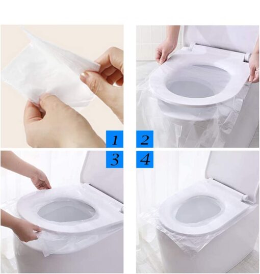 50Pcs Disposable Toilet Seat Safety Cover Mat - Image 5