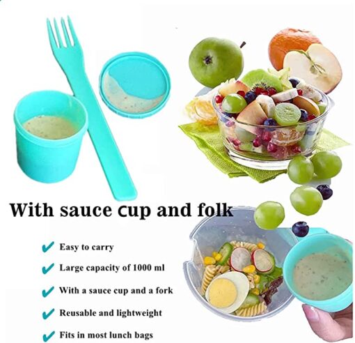 Fresh Salad Shaker Cup with Fork - Image 8