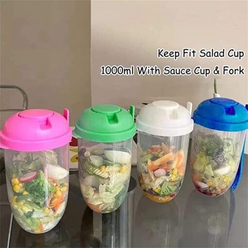 Fresh Salad Shaker Cup with Fork - Image 12