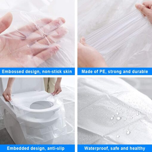 50Pcs Disposable Toilet Seat Safety Cover Mat - Image 7