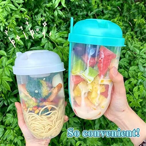 Fresh Salad Shaker Cup with Fork - Image 6