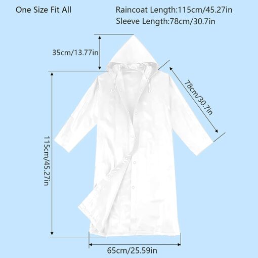 2 Pack Reusable Portable Rain Ponchos Waterproof Raincoat - Image 6