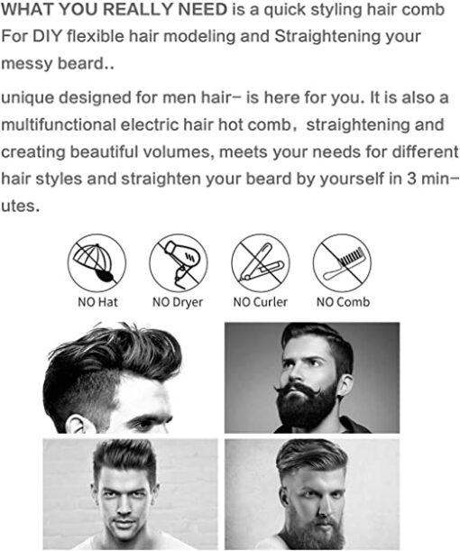 Electric Hair & Beard Straightener - Image 8