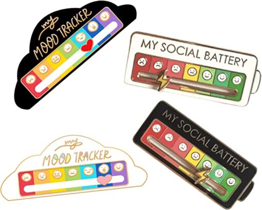 Social Mood Brooch Pin