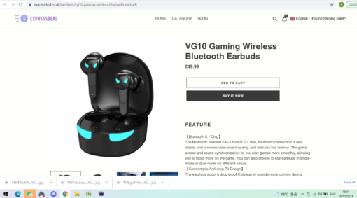 VG10 Gaming Wireless Bluetooth Earbuds - Image 2