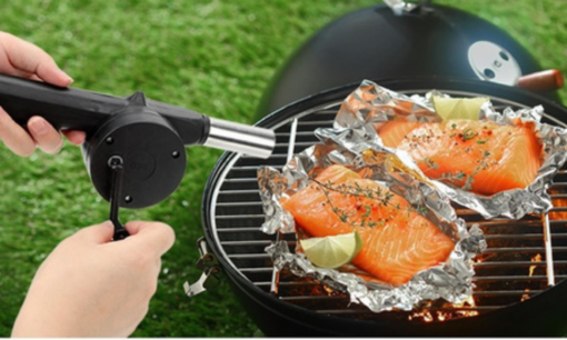 BBQ Portable Mini Manual Hand Crank Fan Air Blower - Image 4