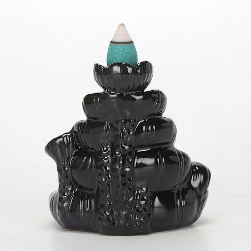 Four Layer Lotus Waterfall Backflow Incense Holder with 60 free cones - Image 7