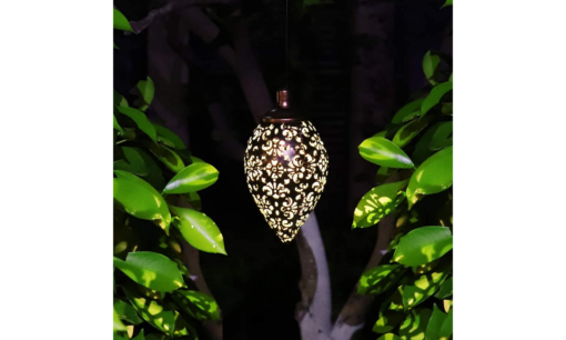 LED Solar Hanging Lantern Garden Metal Lamp - Image 8