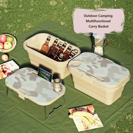 Foldable Picnic Basket with Lid - Image 17