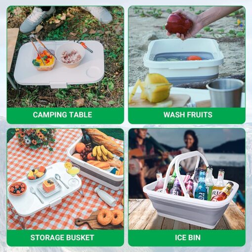 Foldable Picnic Basket with Lid - Image 16