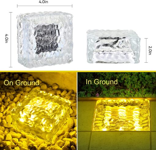 1 or 4 Pcs Solar Cube Brick Lights - Image 5