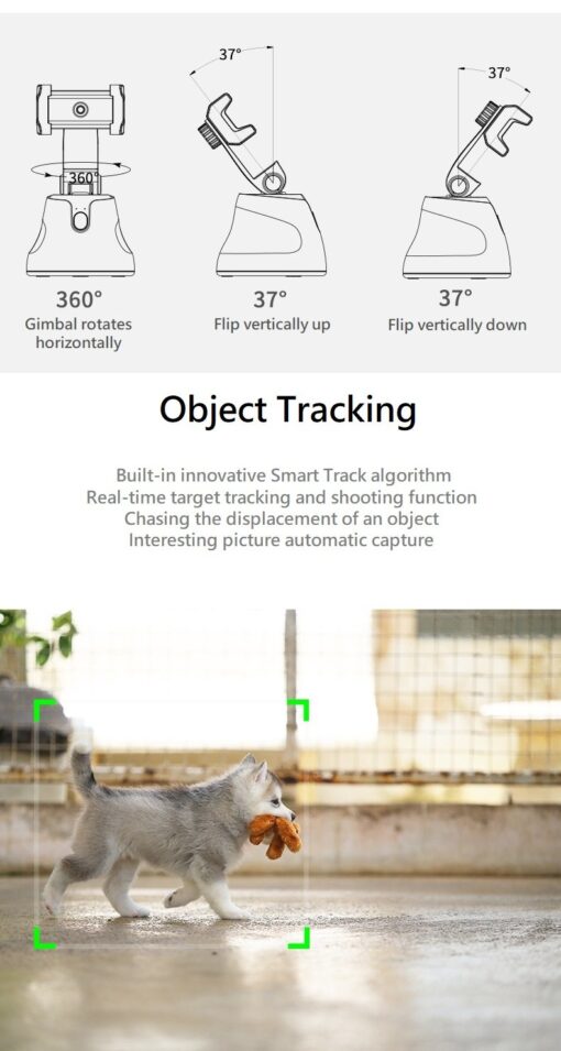360°Rotation Auto Object Face Tracking Holder - Image 10