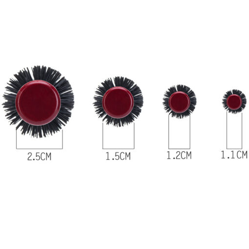 4Pcs Curly Round Roll Nylon Professional Salon Barber Hair Brush - Image 2