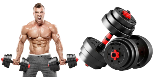 10KG Adjustable Dumbbells Bars and Barbell Set