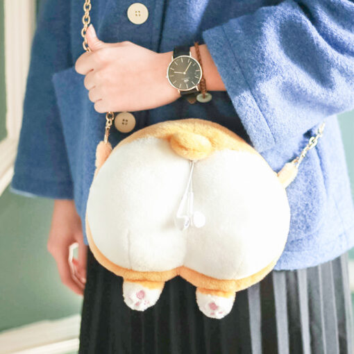 Corgi Butt Furry Sling Bag