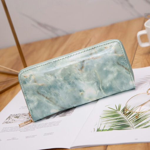 Marble Pattern PU Leather Wallet - Image 4