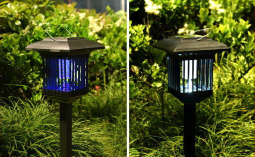 2 in 1 Solar Bug Zapper and Landscape Light - Image 2