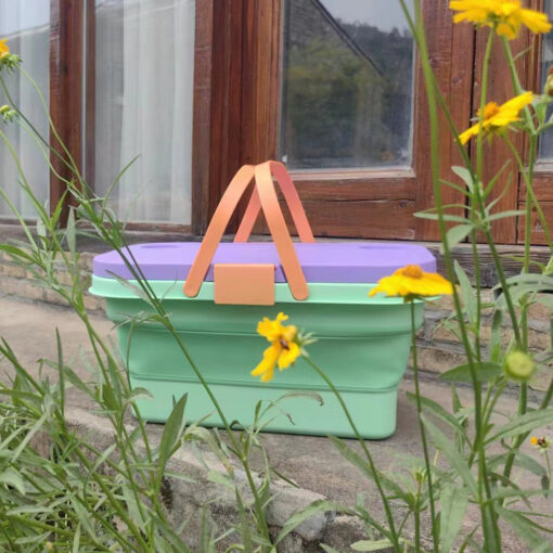 Foldable Picnic Basket with Lid - Image 3