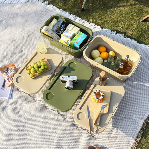 Foldable Picnic Basket with Lid