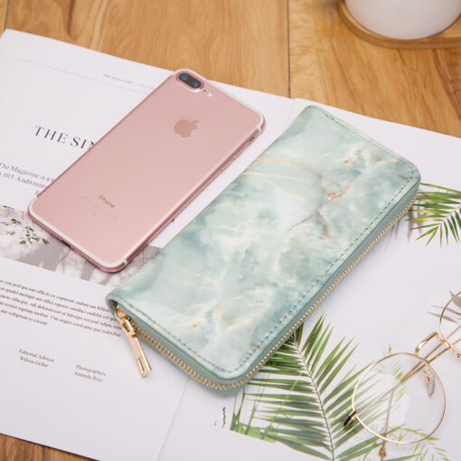 Marble Pattern PU Leather Wallet - Image 2