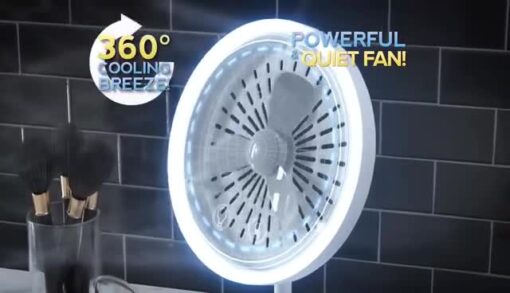 LED Makeup Mirror with Fan - Image 9