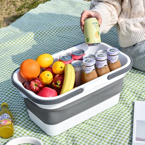 Foldable Picnic Basket with Lid - Image 20