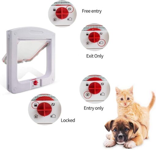 Magnetic Pet Door with 4-Way Latch - Image 7