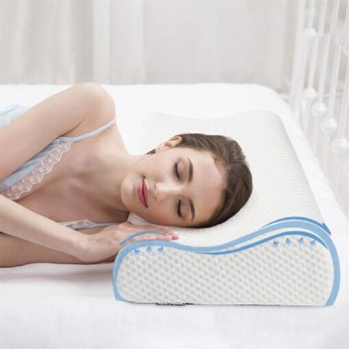 Memory Foam Cotton Woven Ripple Pillow