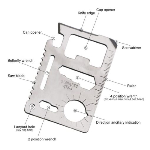 11-in-1 Survival Credit Card Multitool - Image 12