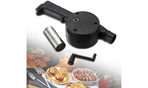 BBQ Portable Mini Manual Hand Crank Fan Air Blower - Image 7