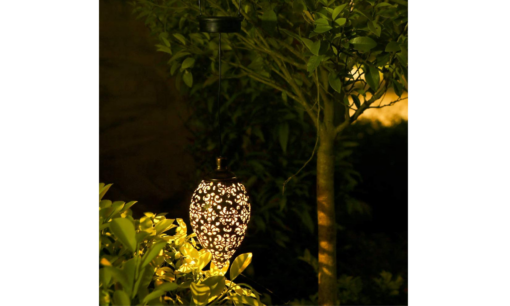 LED Solar Hanging Lantern Garden Metal Lamp - Image 10