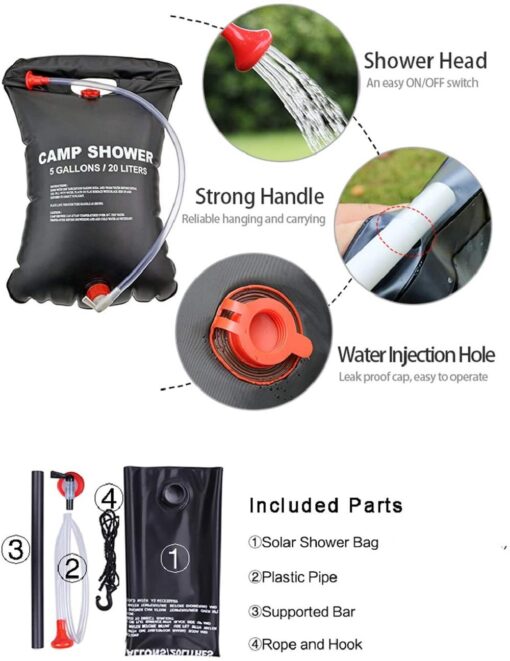 20L Outdoor shower water bag - Image 8