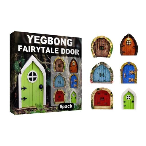 6 Fairy Door Miniature Tree Decorations - Image 5