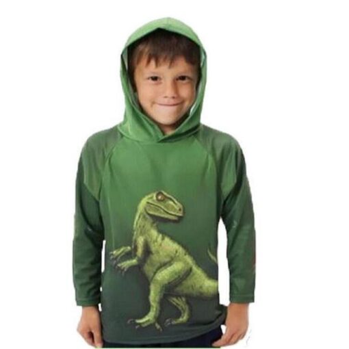 Kids Dinosaur Print Hoodie - Image 4