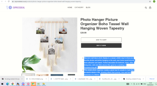 Tassel Wall Photo Hanger - - Image 3