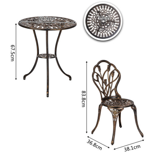 3pcs European Style Bistro Set - Image 7