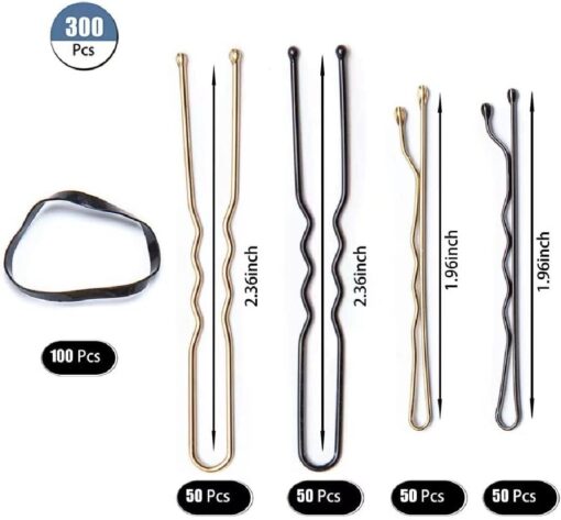 300 Pcs Hair Pins and Hair Bands Kit - Image 9