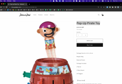 Pop-Up Pirate Toy - Image 6