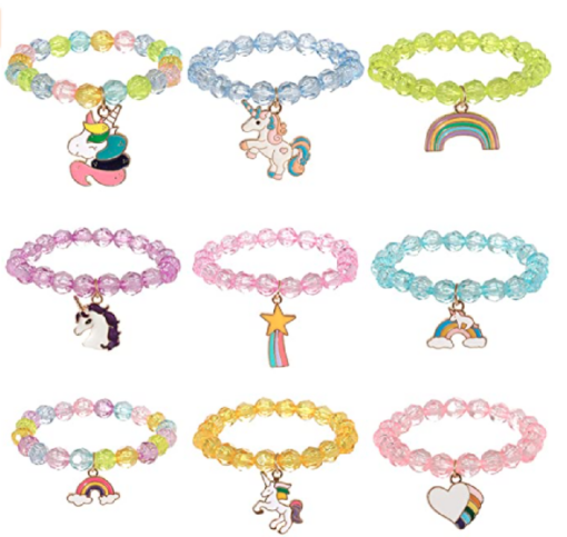 9 Pieces Colorful Unicorn Crystal Bracelet - Image 5