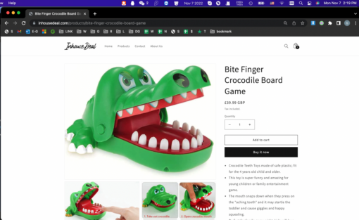 Bite Finger Crocodile Board Game