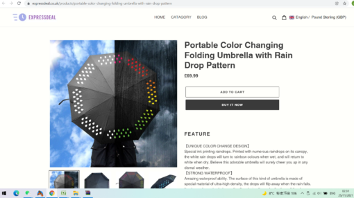 Color Changing Folding Umbrella - Image 13