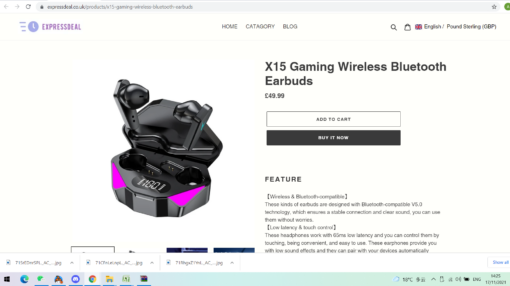 X15 Alien inspired Gaming Wireless Bluetooth Earbuds - - Image 12