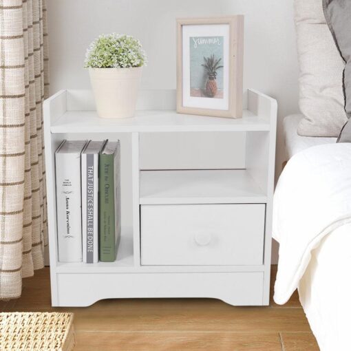 Bedroom Bedside Table with Drawer - Image 10