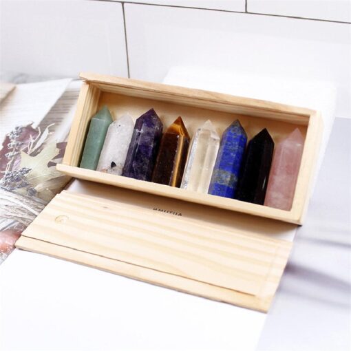 8 pcs Healing Crystal Wands Set - Image 4