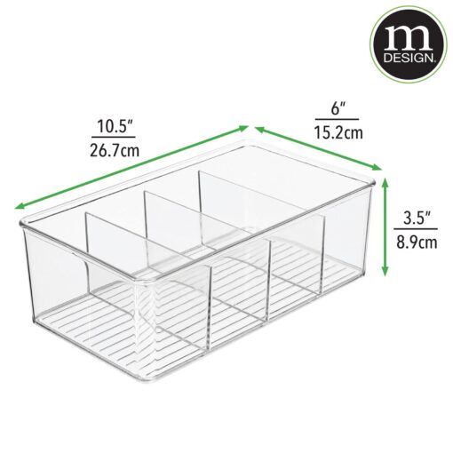 Plastic Divided Bin Storage Containers - Perfect for Fridge, Cabinet, Pantry, and Home Organization - Image 4