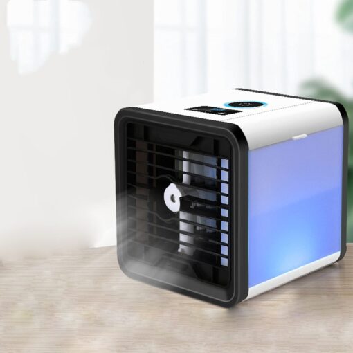 3-in-1 Air Conditioner Fan Quiet USB Air Cooler Fan with LED Night Light Humidifier