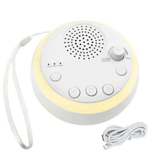 White Noise Machine Sound Machine with Night Light Portable Sleep Aid with 16 Soothing Sounds - Image 11