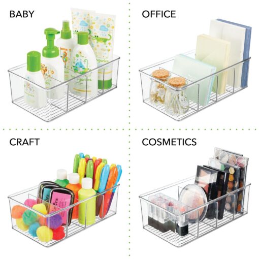 Plastic Divided Bin Storage Containers - Perfect for Fridge, Cabinet, Pantry, and Home Organization - Image 8