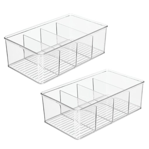 Plastic Divided Bin Storage Containers - Perfect for Fridge, Cabinet, Pantry, and Home Organization - Image 9