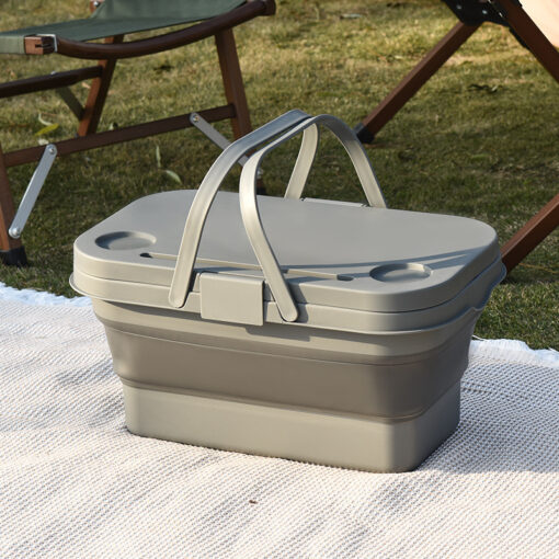 Foldable Picnic Basket with Lid - Image 5